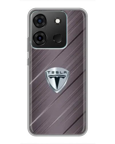 Чехол для Infinix Smart 7 с картинкой «Металлическая текстура Tesla» Чехол для Infinix Smart 7 с картинкой «Металлическая текстура Tesla»