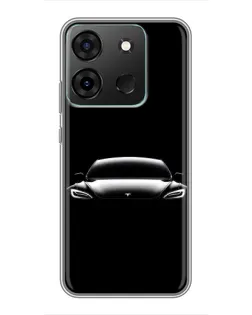 Чехол для Infinix Smart 7 с картинкой «Фары Tesla Night»