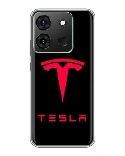 Чехол для Infinix Smart 7 с картинкой «Tesla Red Logo» Чехол для Infinix Smart 7 с картинкой «Tesla Red Logo»
