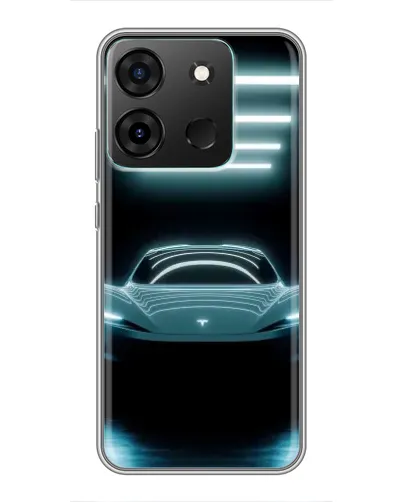 Чехол для Infinix Smart 7 с картинкой «Tesla в неоне» Чехол для Infinix Smart 7 с картинкой «Tesla в неоне»