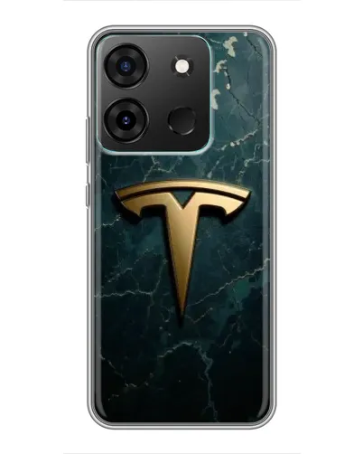 Чехол для Infinix Smart 7 с картинкой «Мраморная Tesla Gold» Чехол для Infinix Smart 7 с картинкой «Мраморная Tesla Gold»