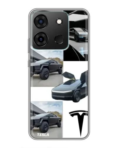 Чехол для Infinix Smart 7 с картинкой «Коллаж Cybertruck Tesla» Чехол для Infinix Smart 7 с картинкой «Коллаж Cybertruck Tesla»