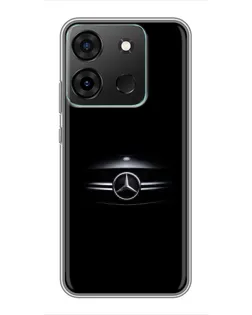 Чехол для Infinix Smart 7 с картинкой «Mercedes — абстрактные линии»