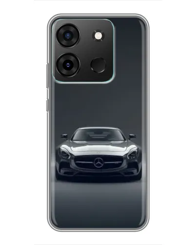 Чехол для Infinix Smart 7 с картинкой «Mercedes на черном»