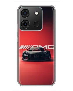 Чехол для Infinix Smart 7 с картинкой «Mercedes AMG — красная линия»