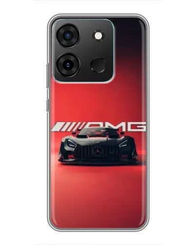 Чехол для Infinix Smart 7 с картинкой «Mercedes AMG — красная линия»