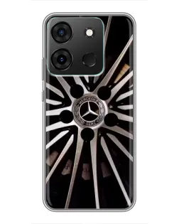 Чехол для Infinix Smart 7 с картинкой «Диск Mercedes»