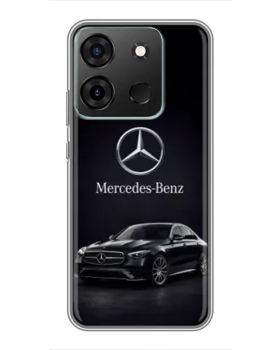 Чехол для Infinix Smart 7 с картинкой «Mercedes — решетка радиатора»