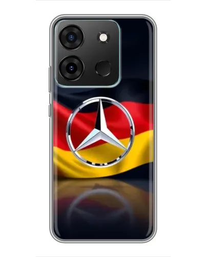 Чехол для Infinix Smart 7 с картинкой «Mercedes — флаг Германии»