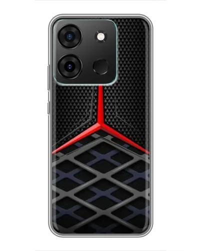 Чехол для Infinix Smart 7 с картинкой «Mercedes Carbon Grid»