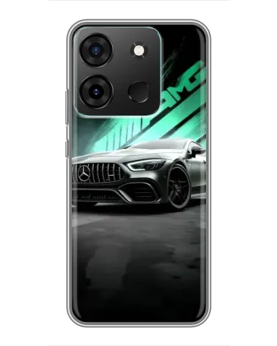 Чехол для Infinix Smart 7 с картинкой «Темный Mercedes AMG»