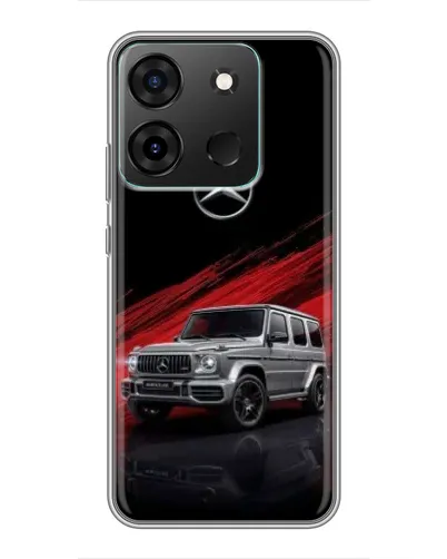 Чехол для Infinix Smart 7 с картинкой «Mercedes G-Class красный»