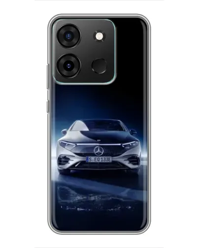 Чехол для Infinix Smart 7 с картинкой «Ночной Mercedes EQ»