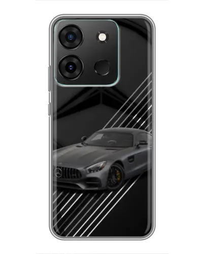 Чехол для Infinix Smart 7 с картинкой «Mercedes AMG — графика»