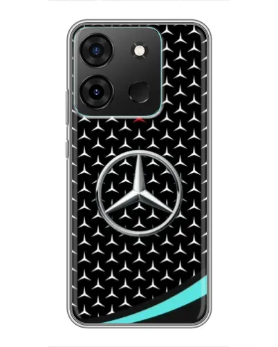 Чехол для Infinix Smart 7 с картинкой «Mercedes — бирюзовый акцент»