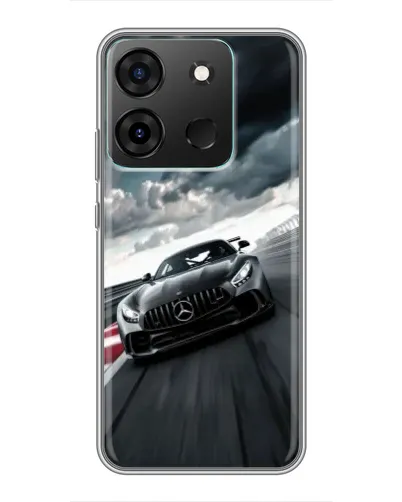 Чехол для Infinix Smart 7 с картинкой «Гоночный Mercedes AMG»