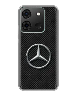 Чехол для Infinix Smart 7 с картинкой «Карбоновый Mercedes стиль»