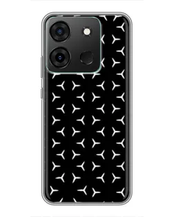 Чехол для Infinix Smart 7 с картинкой «Mercedes паттерн звезд»