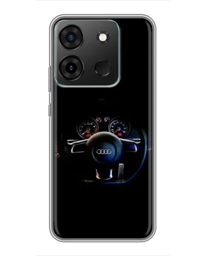 Чехол для Infinix Smart 7 с картинкой «Салон Audi — руль» Чехол для Infinix Smart 7 с картинкой «Салон Audi — руль»