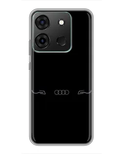 Чехол для Infinix Smart 7 с картинкой «Audi — световой подпись»