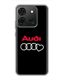 Чехол для Infinix Smart 7 с картинкой «Логотип Audi Heart»