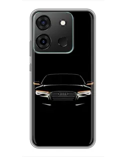 Чехол для Infinix Smart 7 с картинкой «Audi — ночной контур»