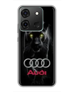 Чехол для Infinix Smart 7 с картинкой «Пантера и Audi»