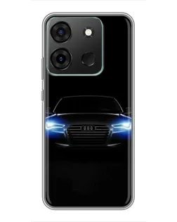 Чехол для Infinix Smart 7 с картинкой «Audi в неоне»
