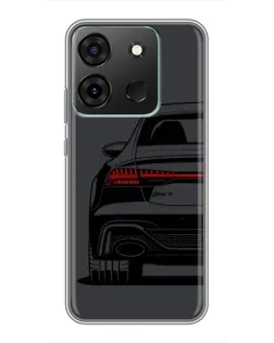 Чехол для Infinix Smart 7 с картинкой «Задняя часть Audi — арт»