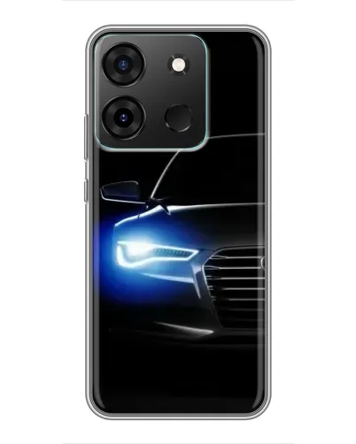 Чехол для Infinix Smart 7 с картинкой «Неоновый взгляд Audi» Чехол для Infinix Smart 7 с картинкой «Неоновый взгляд Audi»