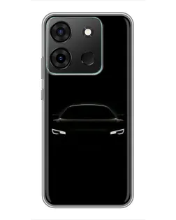 Чехол для Infinix Smart 7 с картинкой «Взгляд Audi в темноте»