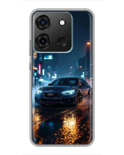 Чехол для Infinix Smart 7 с картинкой «Ночной город и Audi» Чехол для Infinix Smart 7 с картинкой «Ночной город и Audi»