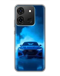 Чехол для Infinix Smart 7 с картинкой «Audi — голубая энергия»