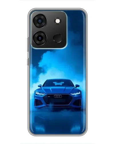 Чехол для Infinix Smart 7 с картинкой «Audi — голубая энергия» Чехол для Infinix Smart 7 с картинкой «Audi — голубая энергия»