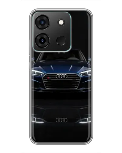 Чехол для Infinix Smart 7 с картинкой «Audi — ночное отражение» Чехол для Infinix Smart 7 с картинкой «Audi — ночное отражение»