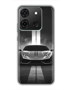 Чохол для Infinix Smart 7 з картинкою «Lamborghini симетрія доріг»