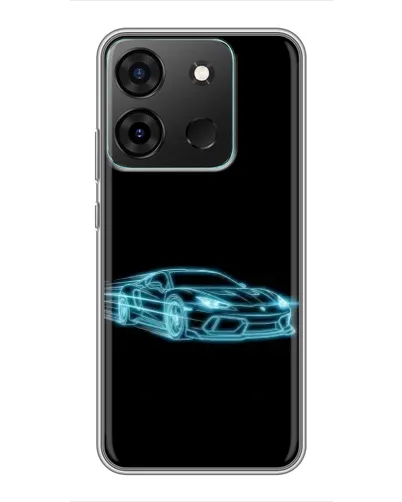 Чехол для Infinix Smart 7 с картинкой «Неоновый контур Lamborghini» Чехол для Infinix Smart 7 с картинкой «Неоновый контур Lamborghini»