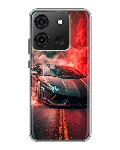 Чехол для Infinix Smart 7 с картинкой «Lamborghini красный дым» Чехол для Infinix Smart 7 с картинкой «Lamborghini красный дым»