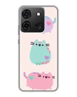 Чехол для Infinix Smart 7 с картинкой «Pusheen трио» Чехол для Infinix Smart 7 с картинкой «Pusheen трио»