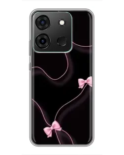 Чехол для Infinix Smart 7 с картинкой «Розовые ленты»