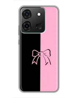Чехол для Infinix Smart 7 с картинкой «Половинки банта»