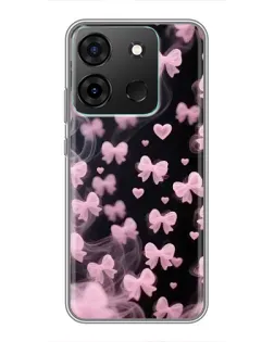 Чехол для Infinix Smart 7 с картинкой «Неоновое кружево»