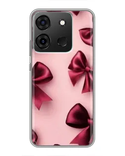 Чехол для Infinix Smart 7 с картинкой «Бордовый атлас»