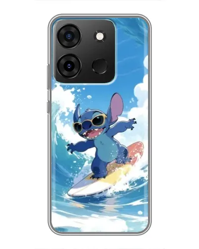 Чехол для Infinix Smart 7 с картинкой «Стич на волне»