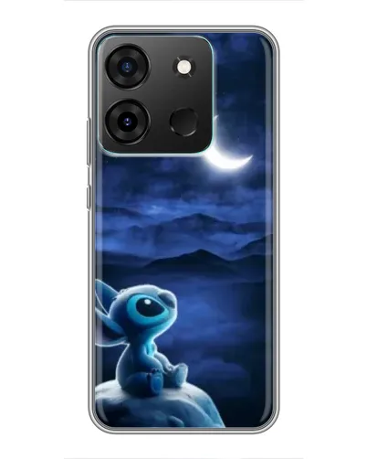 Чехол для Infinix Smart 7 с картинкой «Лунная ночь Стича»