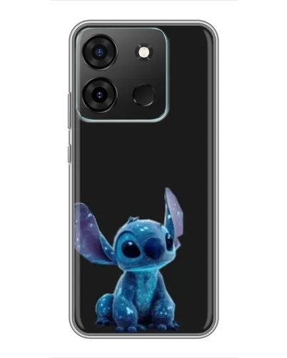 Чехол для Infinix Smart 7 с картинкой «Стич на черном»