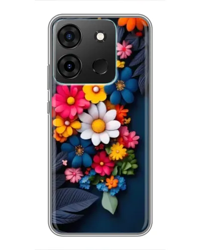Чехол для Infinix Smart 7 с картинкой «Цветочная феерия»