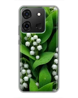 Чехол для Infinix Smart 7 с картинкой «Ландыши в зелени»