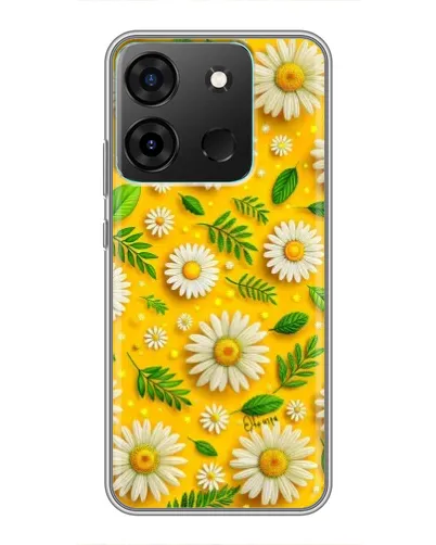 Чехол для Infinix Smart 7 с картинкой «Ромашковое солнце»