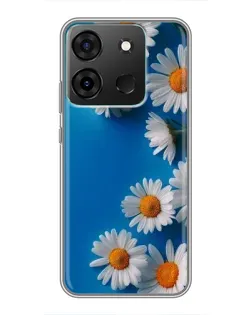 Чехол для Infinix Smart 7 с картинкой «Белоснежные маргаритки»